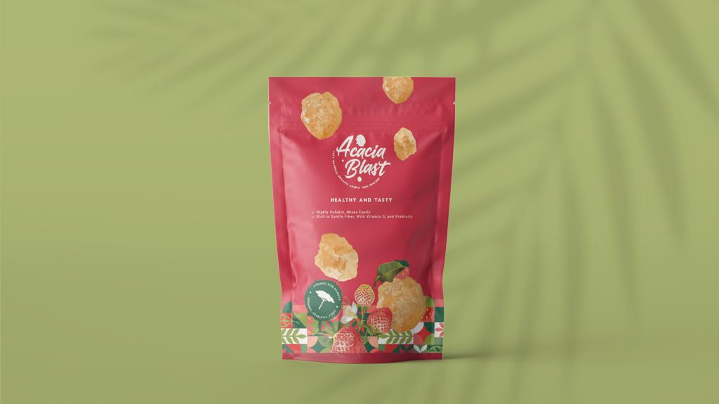 Acacia Blast red packaging